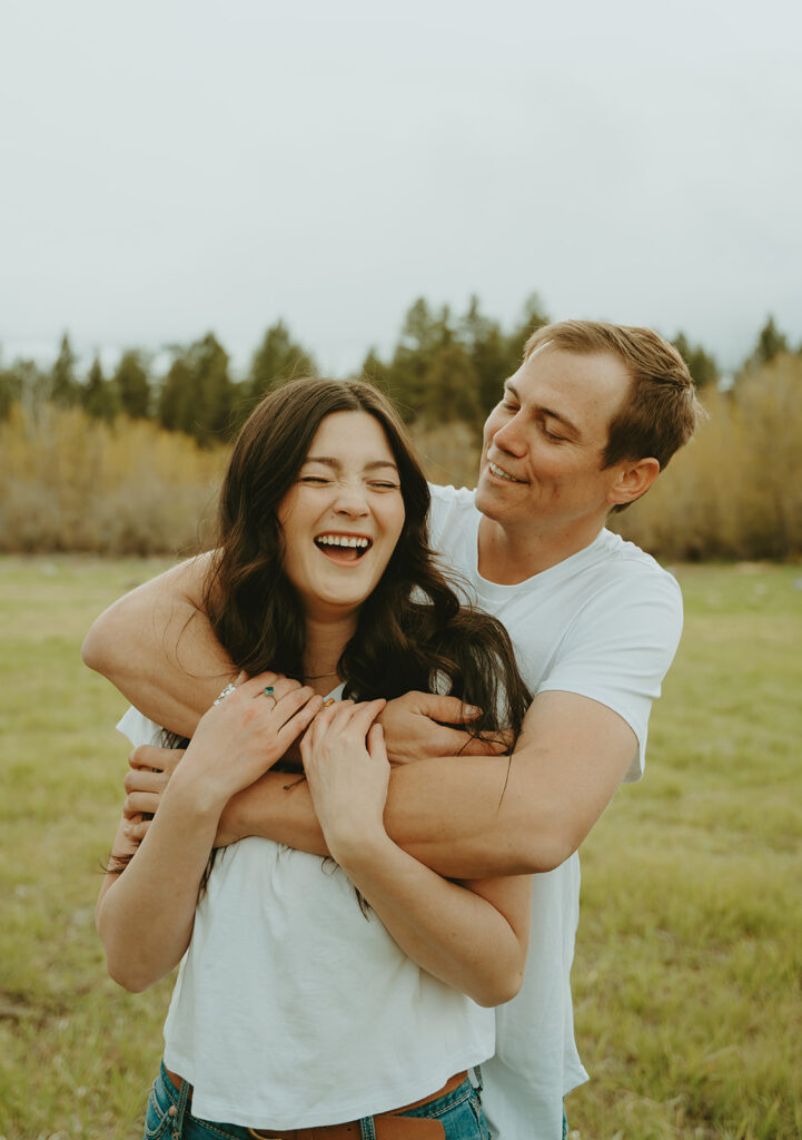 Reno wedding photographer captures couple laughing together