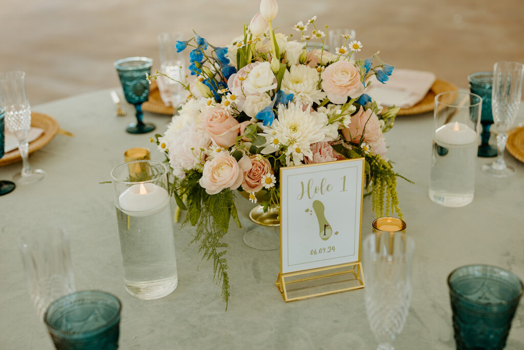 Reno Wedding Photographer captures table setting at wedding